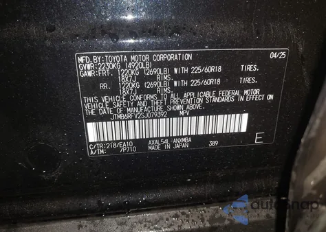 2025 Toyota Rav4 Hybrid Xle Premium from USA, damaged, VIN JTMB6RFV2SJ079392